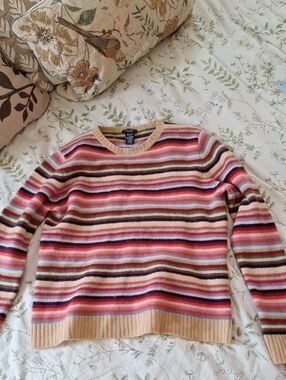 GAP Women's Multicolor Striped Crewneck Sweater